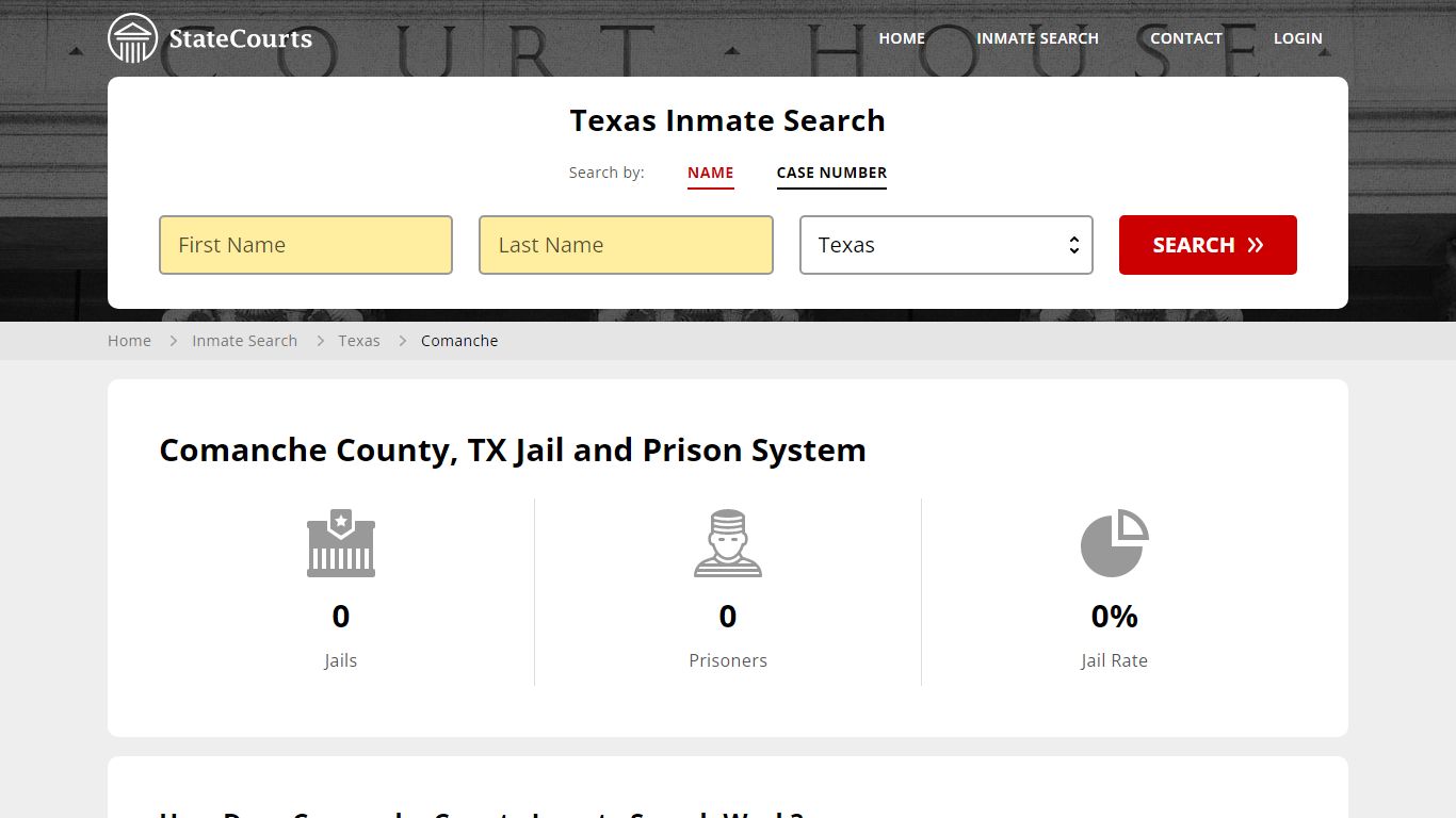 Comanche County, TX Inmate Search - StateCourts